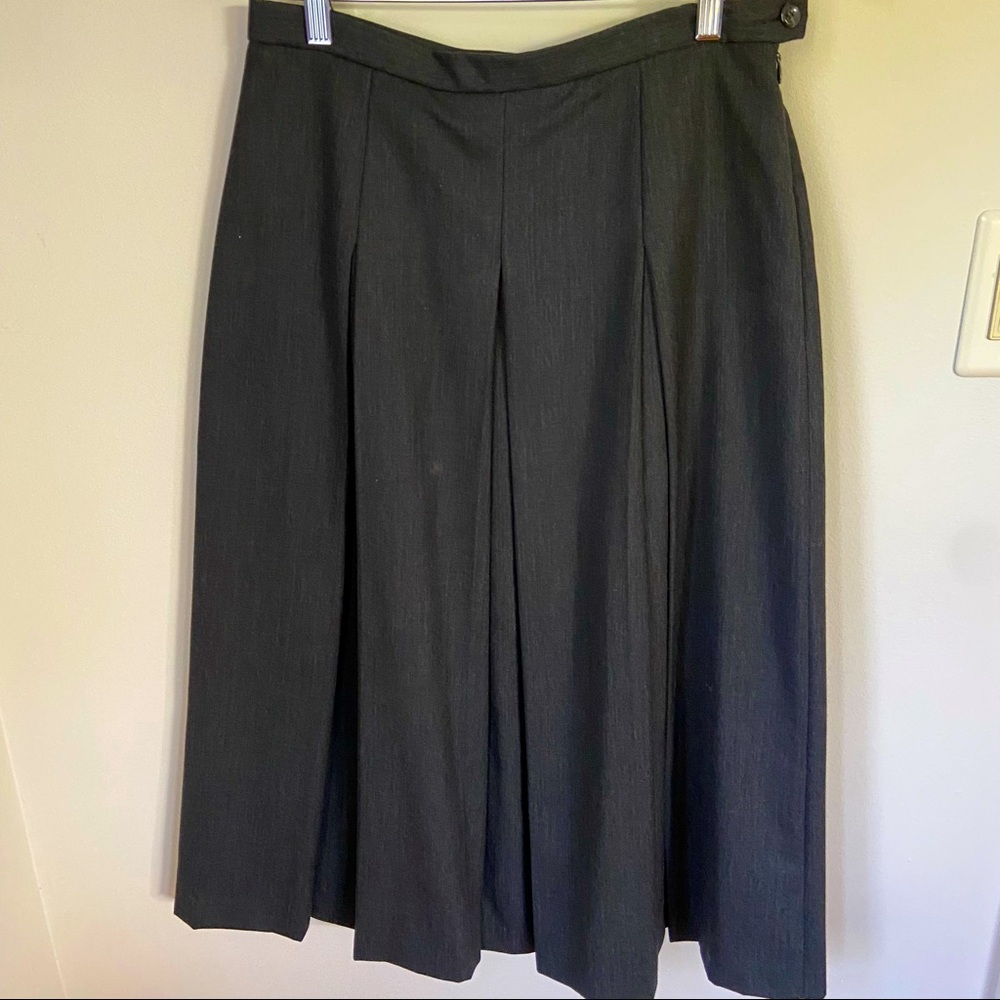 Pendleton Wool Gray Pleated Skirt